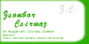 zsombor csirmaz business card